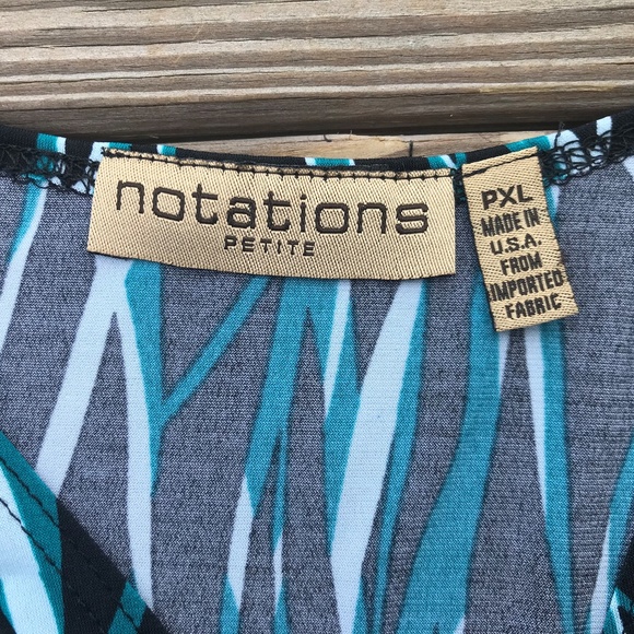 Notations Women Blouse Top Shirt With Fabric Belt - Picture 3 of 8